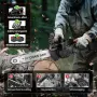 Нов Мощен акумулаторен трион за дърва и клони 12" 3900W с аксесоари и куфар, снимка 5