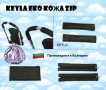 Калъф протектор комплект за дръжка на количка две части -еко кожа KEYLA ZIPMINI Ръчна изработка, BG, снимка 1