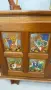 Комплект контрабюфет и шкаф с витрина ръчно рисувани 1950г., снимка 8