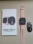 Смарт часовник Kuizil Smart Watch в розов цвят с правоъгълен корпус, снимка 1
