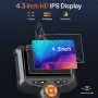 Индустриална ендоскопска камера 8mm дължина 15m IP67 4.3in Screen 8 LEDs Waterproof, снимка 18