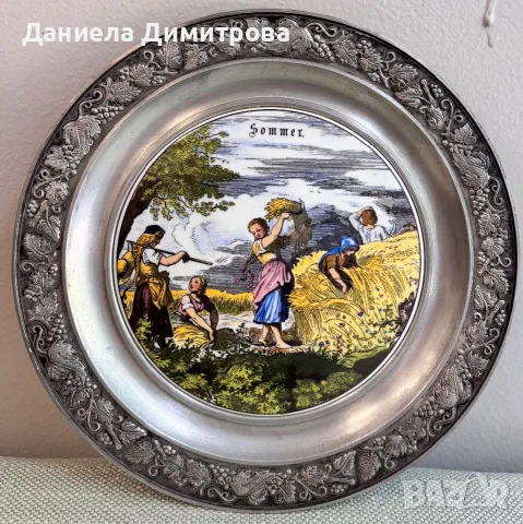 Декоративни чинии с 4те сезона, снимка 4 - Декорация за дома - 55310178