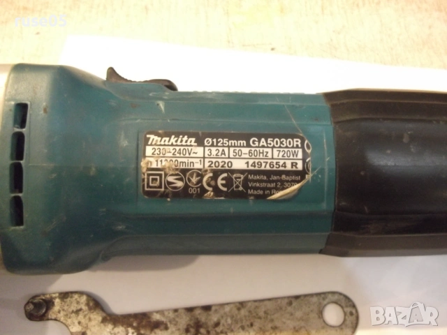 Ъглошлайф "Makita - GA5030R" работещ, снимка 3 - Ъглошлайфи - 54342398