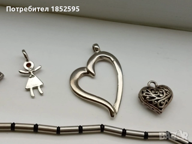 Vintage лот от обеци, висулки и др., снимка 7 - Колиета, медальони, синджири - 54721346