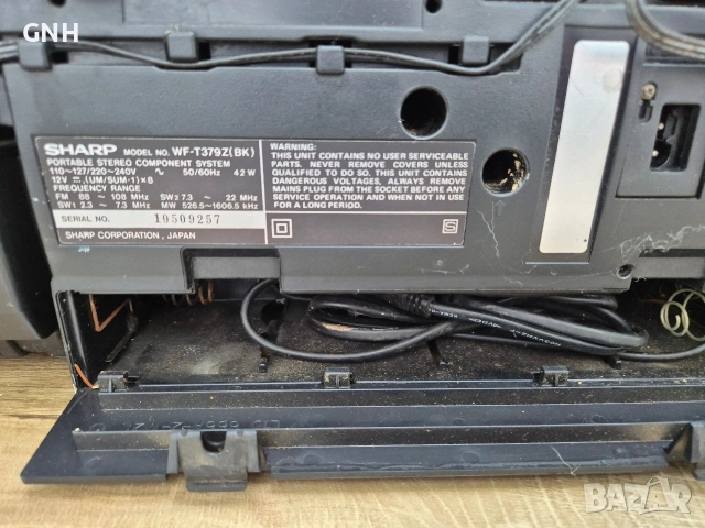 Радиокасетофон Sharp WF-T379Z(BK), снимка 8 - Радиокасетофони, транзистори - 55191117