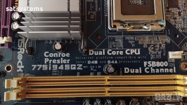 Дънна платка ASRock 775i945GZ Socket 775 CPU+FAN+RAM, снимка 6 - Дънни платки - 54001643