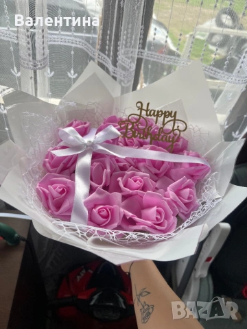 Букет със 101 вечни рози! ❤️‍🔥, снимка 4 - Подаръци за жени - 53967390
