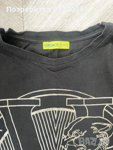 Мъжка блуза Versace Jeans черна оригинал, снимка 3 - Блузи - 54480327