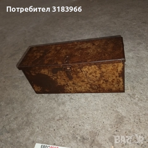 метална кутия с капак и ключалка, снимка 10 - Антикварни и старинни предмети - 54306536
