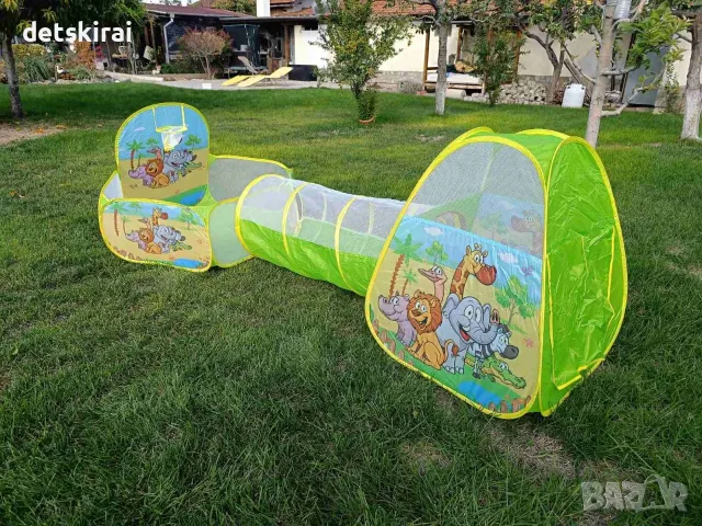 Палатка с тунел и басейн + топки за игра, снимка 7 - Играчки за стая - 55367631