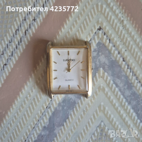 Швейцарски позлатен мъжки часовник за скраб. 