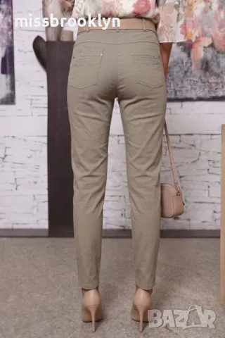 Панталон “Khaki Gravity Belt” – каки панталон с плетен колан арт.8036, снимка 2 - Панталони - 55659110