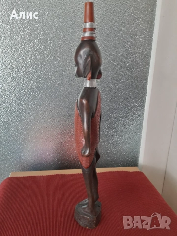 африканска дървена фигура,статуетка, снимка 5 - Статуетки - 38851654