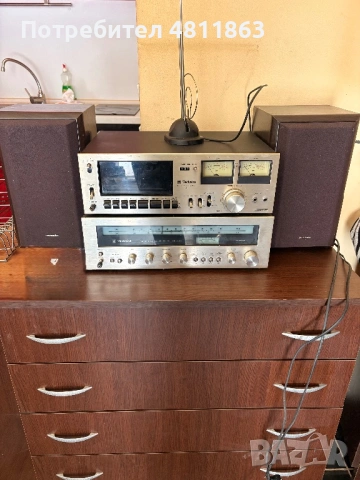Ретро аудио система Technics – ресийвър + касетен дек + 2 колони