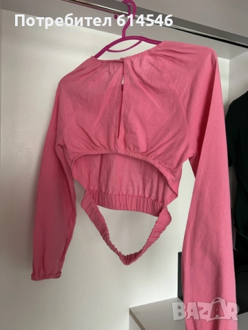 Bershka ленена блуза, снимка 2 - Ризи - 55282357