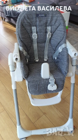Детско столче за хранене Peg Perego PRIMA PAPPA Follow Me Wonder Grey, снимка 3 - Столчета за хранене - 54248522