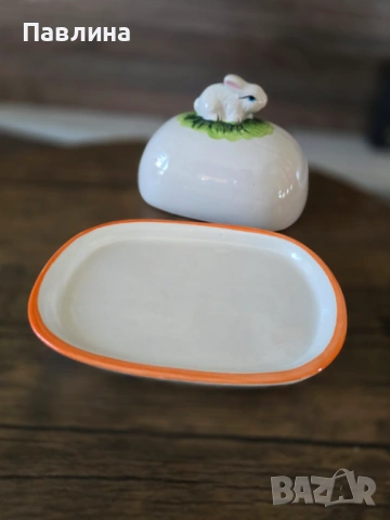 Порцеланов съд за масло, снимка 3 - Аксесоари за кухня - 53974446