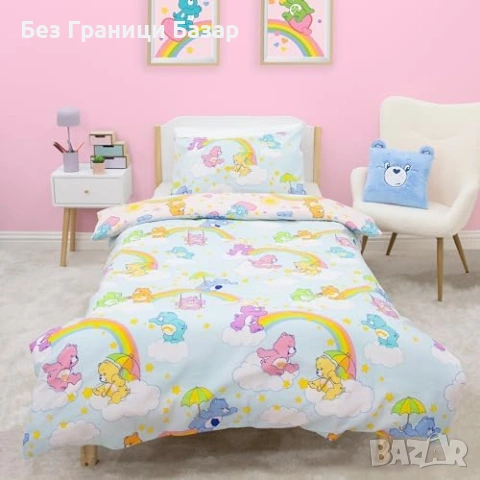 Нов Care Bears спален комплект за легло детска стая с грижовните мечета Плик За Завивка С Калъфка, снимка 4 - Спално бельо и завивки - 54638403