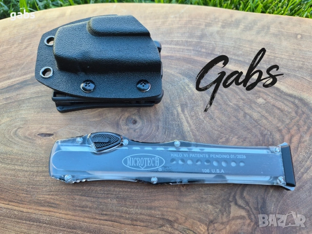 Автоматичен нож Microtech Halo6 2026,прозрачен корпус, снимка 4 - Ножове - 54739335