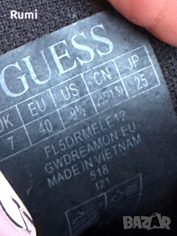 Дамски дамски елегантни черни обувки Guess! 40 н, снимка 10 - Маратонки - 54637225