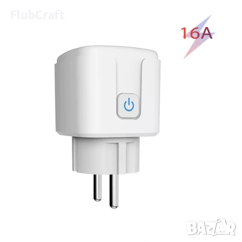 WiFi умен smart контакт 230VAC, 3680W Tuya