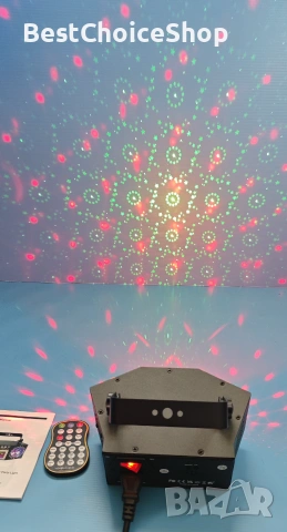 LED диско светлина с двойни топки, звуково активиране, за DJ, KTV, клуб, парти, снимка 3 - Прожектори - 55038190