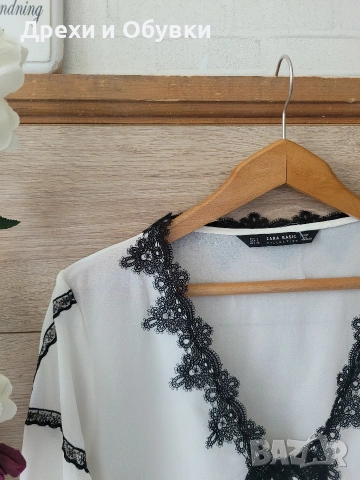Елегантна официална блуза ZARA , снимка 5 - Блузи с дълъг ръкав и пуловери - 54692397