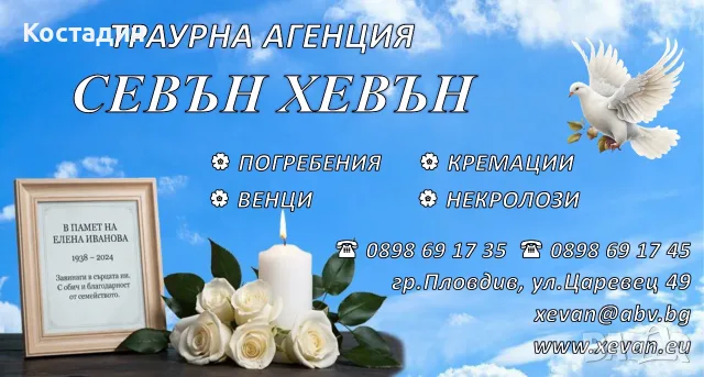 Изработка на некролози и възпоменания на момента