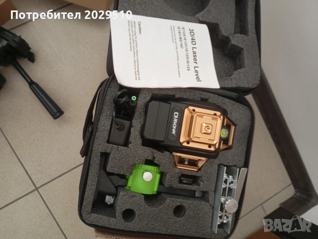 лазерен приемник  Huepar + нивелир Clubiona , снимка 2 - Измервателни инструменти - 54395974