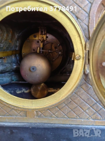 Декоративен бронзов камински часовник, снимка 8 - Декорация за дома - 54319466