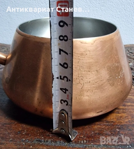 Винтидж медна касерола, снимка 7 - Съдове за готвене - 54751808