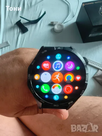 Huawei Watch GT 4 (46mm) Black + Гаранция до 11.2027 + Допълнителна верижка