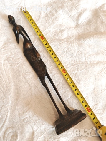 Старинна Бронзова Скулптура Малка Пластика Височина 31 см. Отлично състояние., снимка 7 - Антикварни и старинни предмети - 54221529