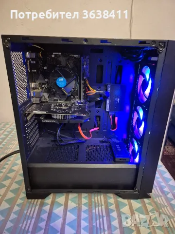 Геймърски компютър гаранция/i3 9100f 8GB,GTX 1650 4GB, 128GB SSD, 1TB HDD, снимка 2 - Геймърски - 55580042