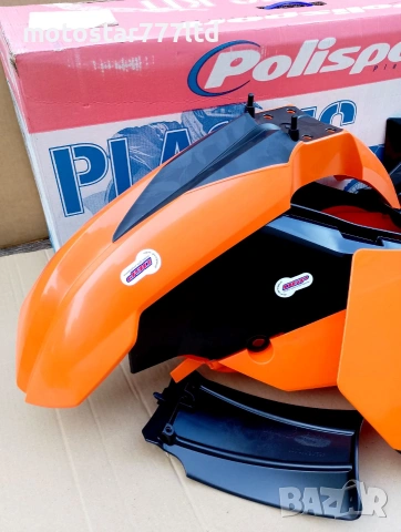 Кит пластмаси комплект за КТМ SX65 Polisport оранжев 2009-2011г., снимка 2 - Части - 54982190