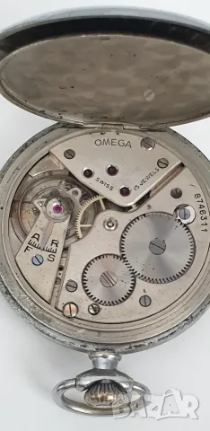Джобен часовник Omega 1938 година, снимка 12 - Антикварни и старинни предмети - 55674951