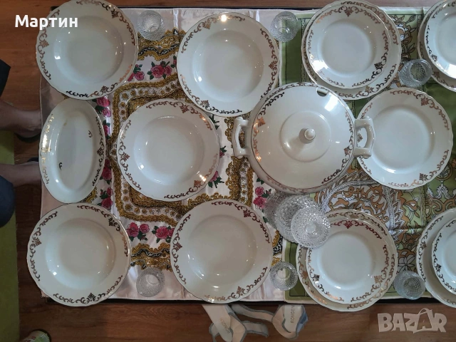 Ретро порцеланов сервиз на Завод Китка 1940 - 1950, снимка 2 - Антикварни и старинни предмети - 55158890
