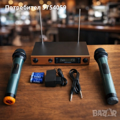 Безжични микрофони и станция SH-588D – Идеални за забави и професионални изпълнения, снимка 6 - Микрофони - 55174892
