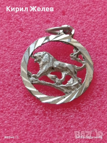 Сребърен медальон зодиакален знак ЛЪВ 🦁 подходящ аксесоар за ежедневието 48360, снимка 6 - Колиета, медальони, синджири - 55085006