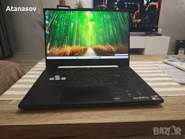 Геймърски лаптоп Asus TUF Ryzen 7 6800,16gb ddr5, RTX 3060 6gb ddr6, 1tb nvme, 2k 165hz дисплей, снимка 6 - Лаптопи за игри - 54704571