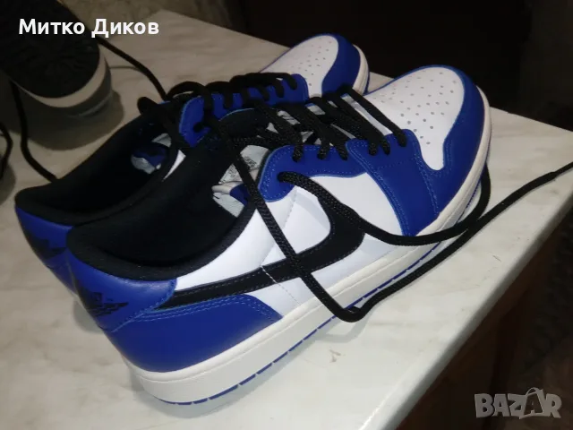 Nike Air Jordan 1 Retro Low OG Game Royal маркови марат. ест. кожа нови №43 US 9.5 UK 8.5 ст. 275мм, снимка 5 - Маратонки - 55513143