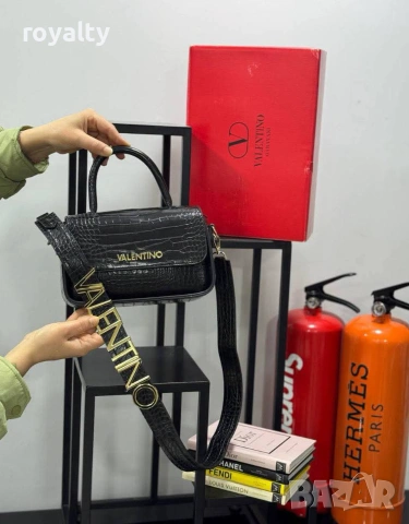 Valentino Нова Кожена Дамска Чанта Валентино Различни Цветове 