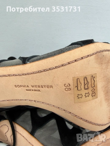 Sophia Webster черни велурени боти на ток размер 38, снимка 7 - Дамски боти - 54014942