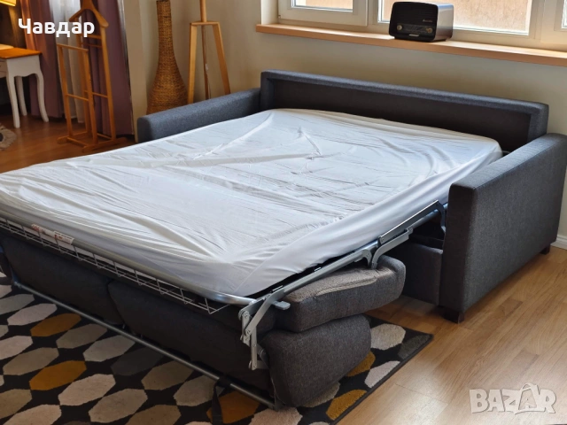 Диван 185см, разтегателен с матрак за спане 140см широчина, снимка 7 - Дивани и мека мебел - 53949156