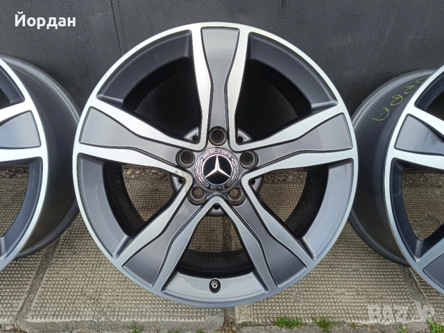 ОРИГИНАЛНИ джанти 17 ' цола 5x112 MERCEDES C KLASSE W205 / МЕРЦЕДЕС 7J ET48,5, снимка 9 - Гуми и джанти - 54783388