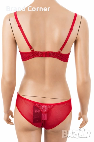 Дамски сутиен Hunkemöller - 85C в червен цвят с дантела, снимка 5 - Бельо - 54499471
