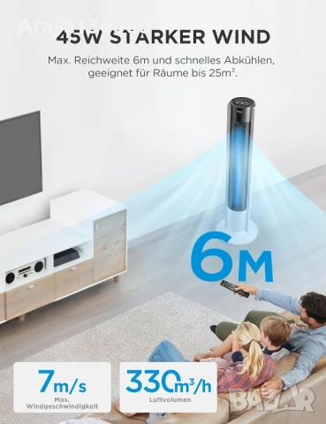 Куловиден вентилатор Midea FZ10-19BRA с дистанционно, снимка 5 - Вентилатори - 54618486