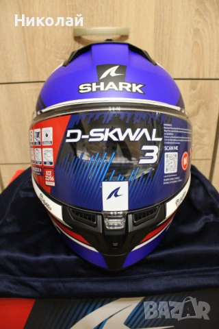 Каска Shark D-Skwal 3 FirstLap, снимка 2 - Аксесоари и консумативи - 52771674