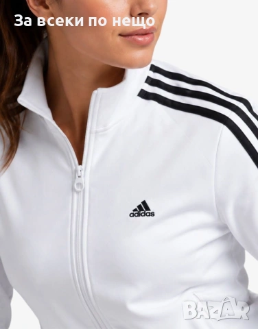 ADIDAS Ess 3S Knit Tracksuit White Дамски Спортен Комплект🔝Дамски Спортен Екип Код P2574, снимка 5 - Спортни екипи - 54811126
