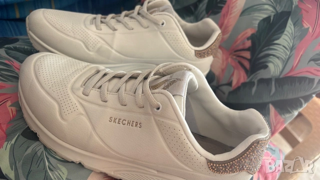 Дамски маратонки с връзки Skechers Uno - Dazzle Away, снимка 3 - Дамски ежедневни обувки - 55161830